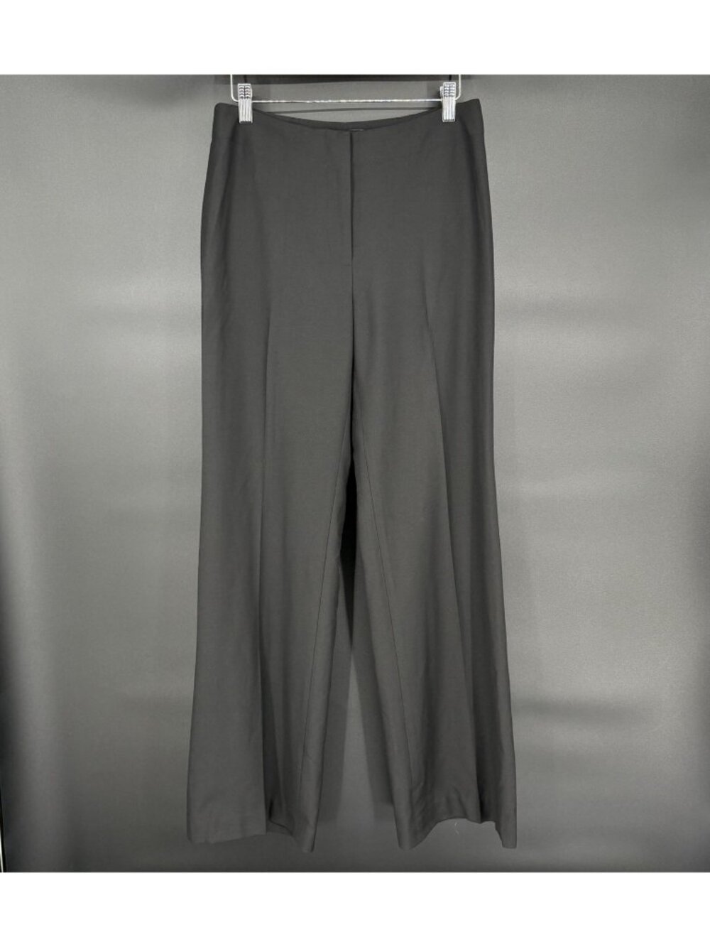 NWT Talbots Womens Heritage Wide Leg Pants 4 Black Wool Blend Career Office Wear